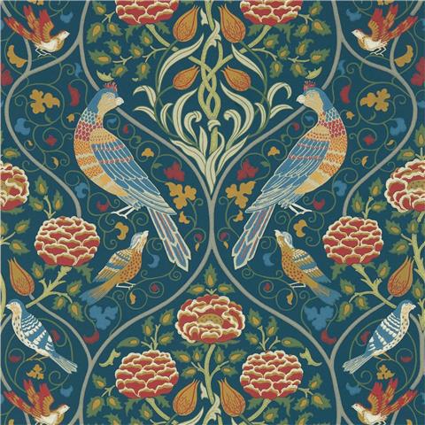 Morris & Co Melsetter Wallpaper Seasons by may 216686 indigo