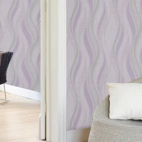 Glitter Drift Wave Wallpaper AT13601 Lilac