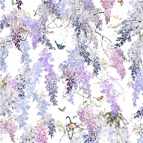 Sanderson Waterperry Wallpaper Wisteria falls Lilac Panel A 216296