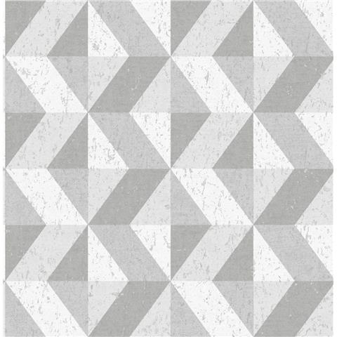 Decorline Architecture wallpaper cork triangles FD25314 grey/silver