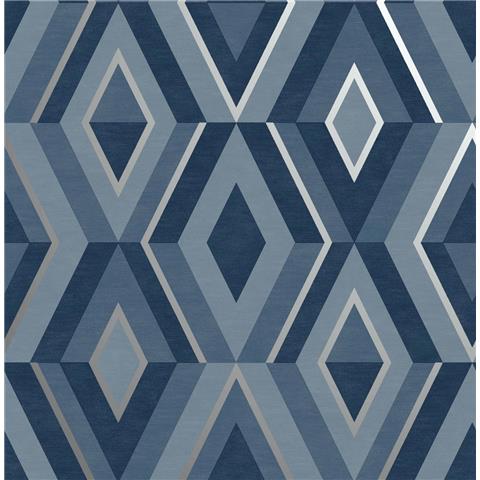 Fine Decor shard Geometric wallpaper FD42608 blue/silver