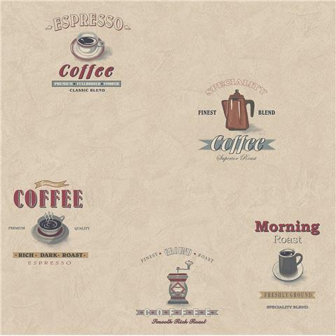 Kitchen Recipes Vinyl Wallpaper Coffee Morning G12242