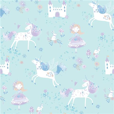GALERIE JUST 4 KIDS 2 DREAMLAND WALLPAPER G56524 P38 Lilac/Turquoise