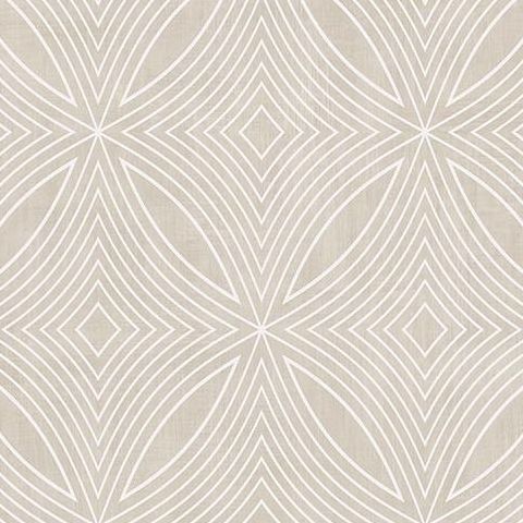 Galerie Special FX Wallpaper-Spirograph  G67722 Taupe/Silver