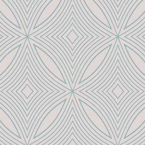 Galerie Special FX Wallpaper-Spirograph  G67727 Silver/Teal