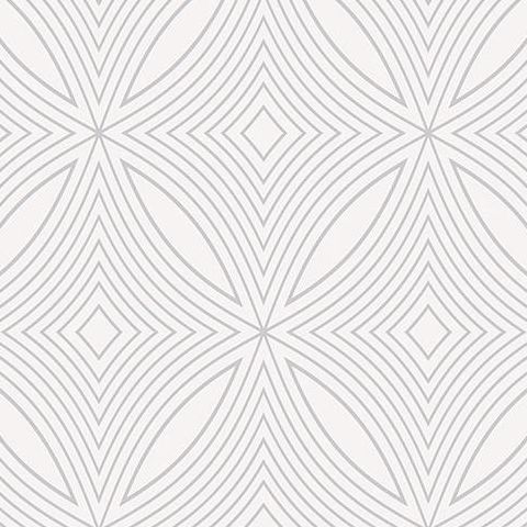 Galerie Special FX Wallpaper-Spirograph  G67731 Pearl/Silver
