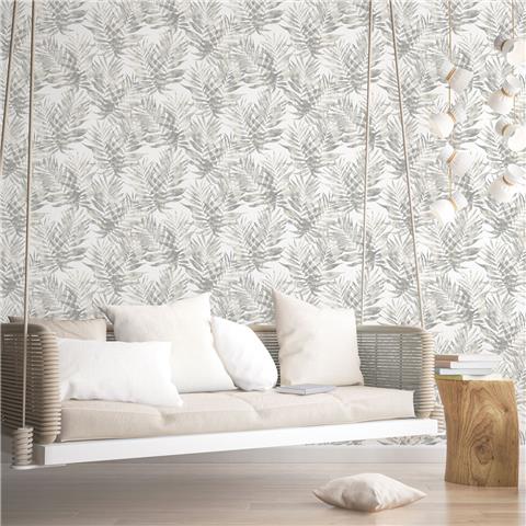 Organic Textures wallpaper palm G67945 silver