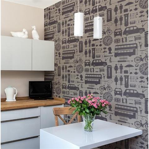 Graduate Collection Wallpaper Airfix London Taupe