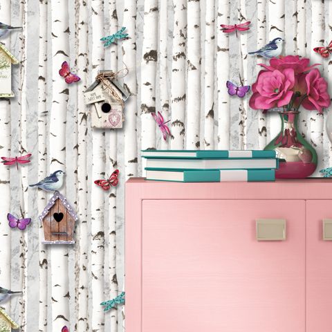 Bird Boxes Wallpaper