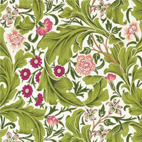 William Morris, Bedford Park Wallpaper Leicester 217334 Sour Green and Plum