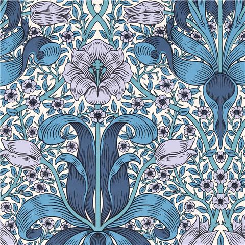 William Morris, Bedford Park Wallpaper Spring Thicket 217338 Indigo & Lilac
