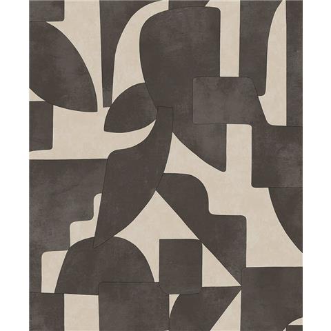 Holden Statement Arboretum Wallpaper Abstract angles 13741 Cream/charcoal