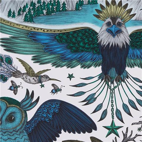 Emma J Shipley Wilderie Wallpaper Frontier W0116-01 Blue