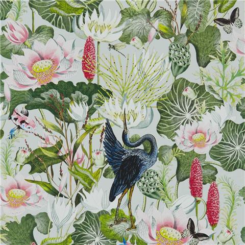 Clarke and Clarke Wedgewood Wallpaper Water Lily W0137/02 Dove