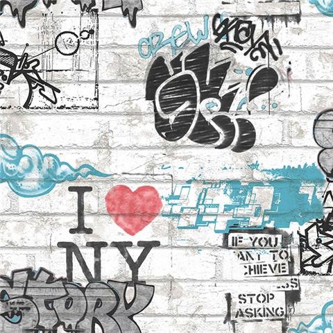 City Life Graffiti Wallpaper WU20656