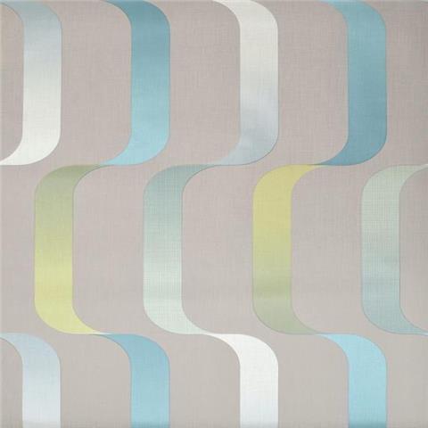 York Mid Century Wallpaper-Ribbon Y6221005 Grey/Multi