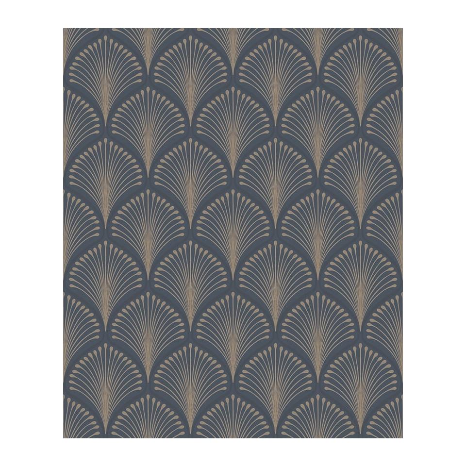 GrandecoLife Layla Art deco Wallpaper GV3103 navy/gold