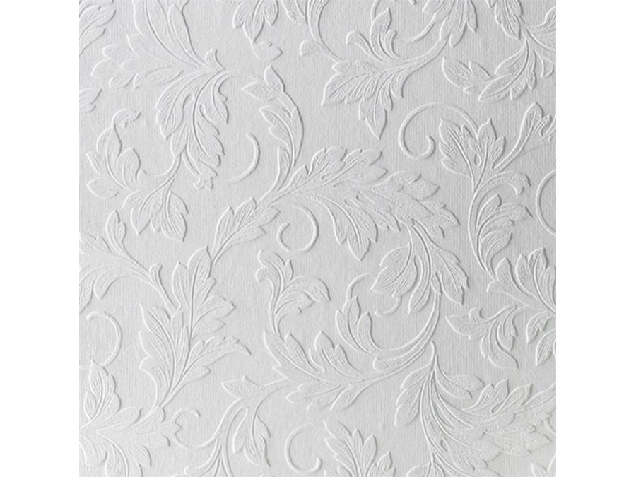 Super Fresco Paintable Wallpaper Large Scrolling Leaf 15069