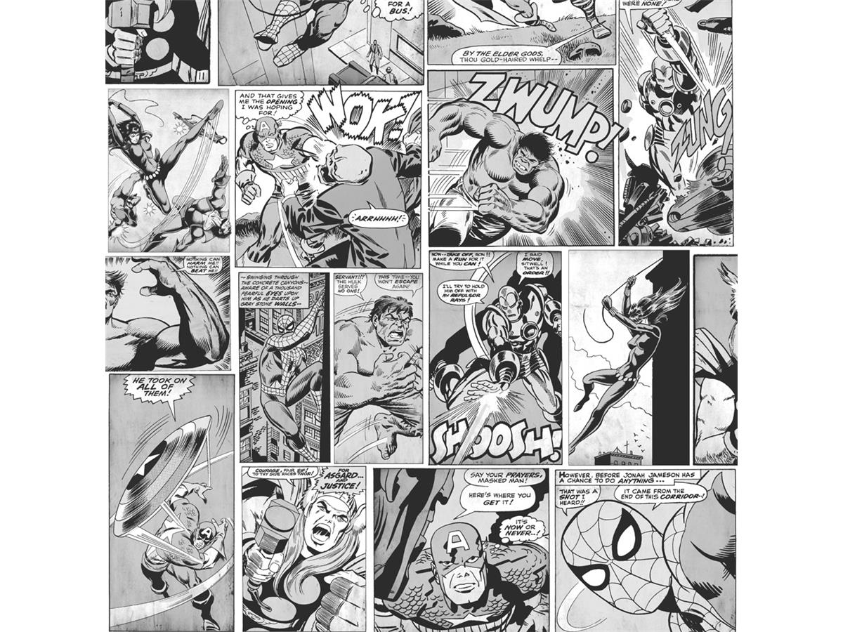 Marvel Action Heros Comic strip wallpaper 159502 Black and White