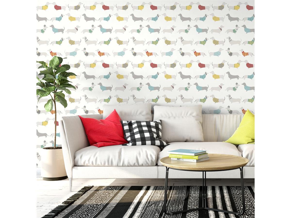 Catherine Lansfield Sausage Dog Wallpaper 165531