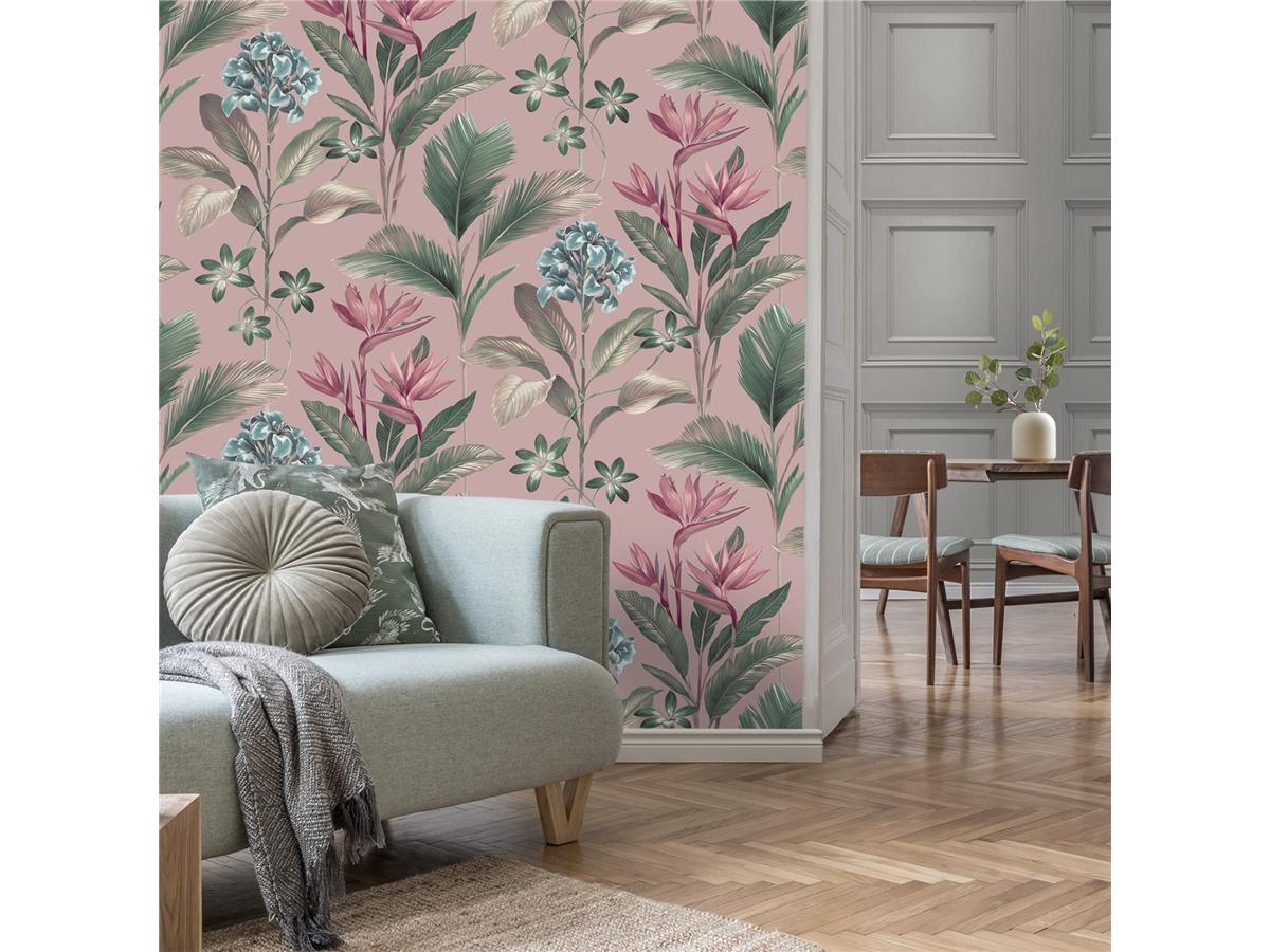 Belgravia Oliana floral wallpaper 8485 pink