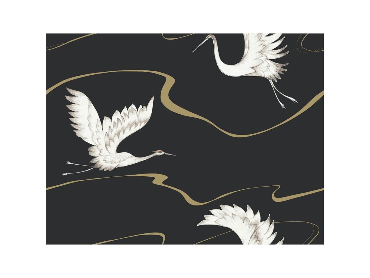 Black and White Resource Soaring Cranes Wallpaper BW3871