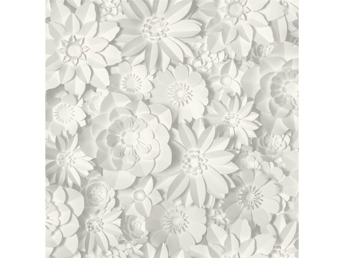 Fine Decor 3D floral wallpaper FD42554 Silver Grey