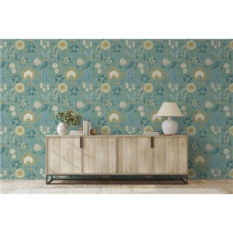 Esselle Home Wallpaper Fable Trail 100018EH Seafoam