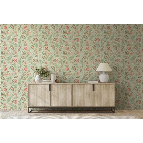 Esselle Home Wallpaper Fruits of Paradise 100024EH Soft Green