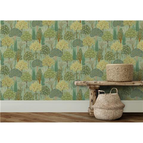 ESSELLE HOME WALLPAPER Persian Oasis 100040EH Sage Green