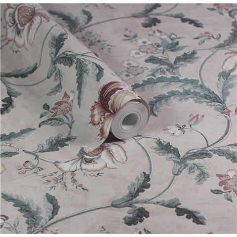 ESSELLE HOME WALLPAPER Tapestry Floral 100041EH Natural/Spice