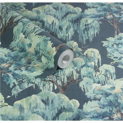 ESSELLE HOME WALLPAPER Whispering Willow 100049EH Navy