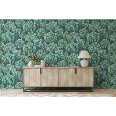 ESSELLE HOME WALLPAPER Whispering Willow 100049EH Navy