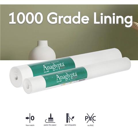 Anaglypta 1000 Grade Lining Paper (singles).