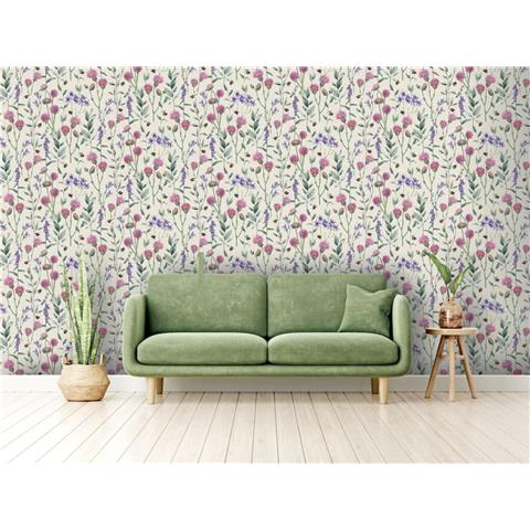 Arthouse Bumblebee Meadow Wallpaper 100361 Neutral