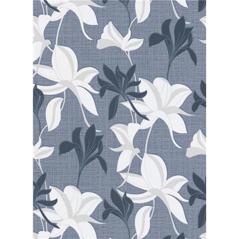 Erismann Luna Floral Wallpaper 10241-08 Blue
