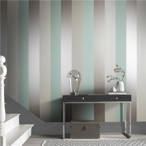GRAHAM AND BROWN ESTABLISHED WALLPAPER COLLECTION Figaro Stripe 103531 Mint
