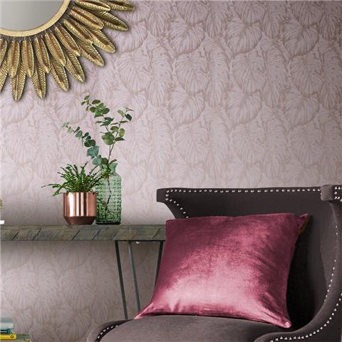 Graham and Brown Hybrid Wallpaper Collection Tropical 103767 Blush