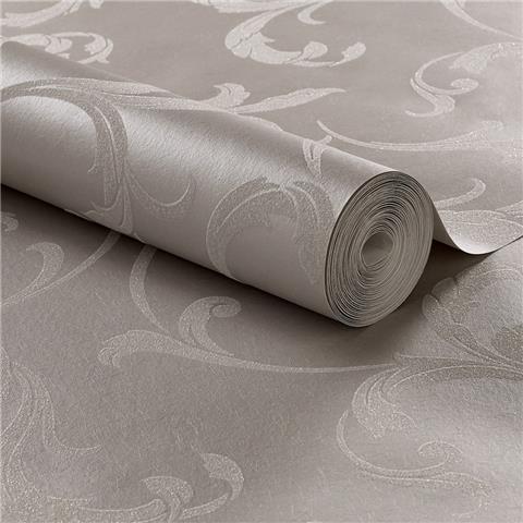 GRAHAM AND BROWN ESTABLISHED WALLPAPER COLLECTION Baroque Bead 103817 platinum