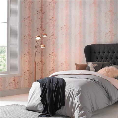 GRAHAM AND BROWN Floriculture WALLPAPER COLLECTION Wild Flower 104071 Blush
