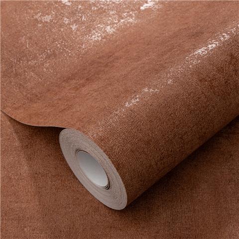 Elle 4 Wallpaper Metallic Concrete Plain 10438-13 Terracotta