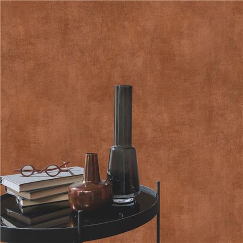 Elle 4 Wallpaper Metallic Concrete Plain 10438-13 Terracotta