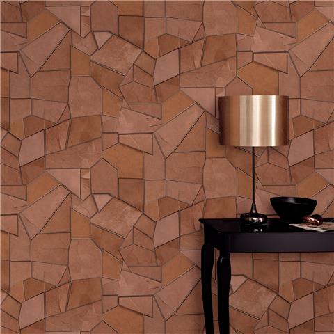 Elle 4 Wallpaper Mosaique Geo 10445-13 Terracotta