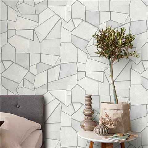 Elle 4 Wallpaper Mosaique Geo 10445-31 Light Grey