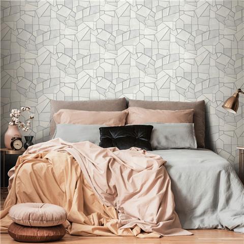 Elle 4 Wallpaper Mosaique Geo 10445-31 Light Grey