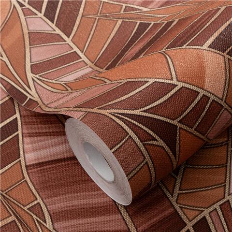 Elle 4 Wallpaper Serenade Leaves 10446-13 Terracotta