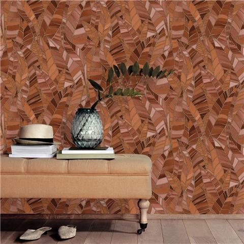 Elle 4 Wallpaper Serenade Leaves 10446-13 Terracotta