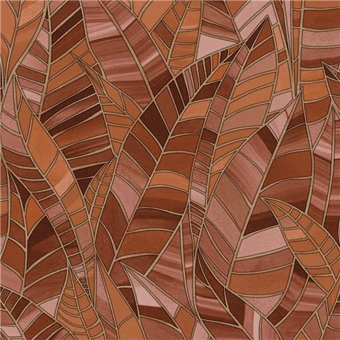 Elle 4 Wallpaper Serenade Leaves 10446-13 Terracotta