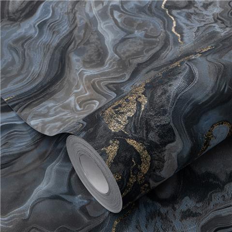 Elle 4 Wallpaper Mystic Spell Marble 10447-08 Blue