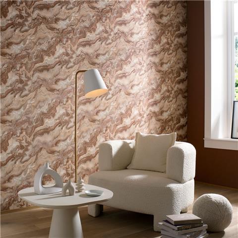 Elle 4 Wallpaper Mystic Spell Marble 10447-13 Terracotta